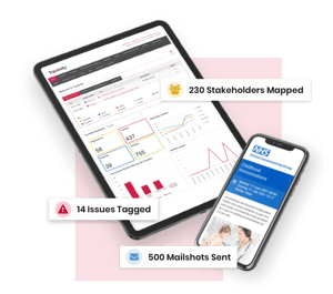 Tractivity stakeholder engagement tool tablet and mobile visuals